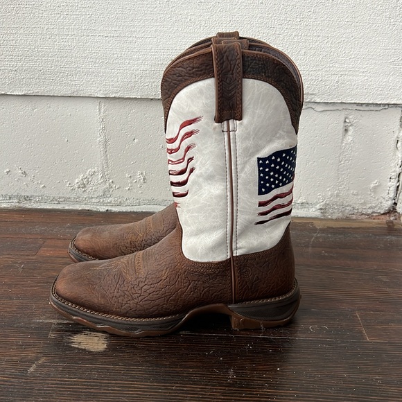 Women's Durango Lady Rebel Distressed Flag Embroidery Western Boots - Picture 2 of 6